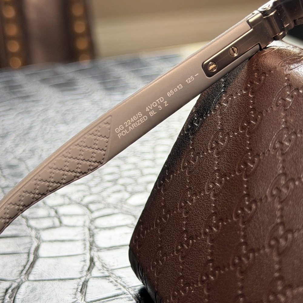 Gucci Silver Frame Aviator Sunglasses - Picture 3 of 7